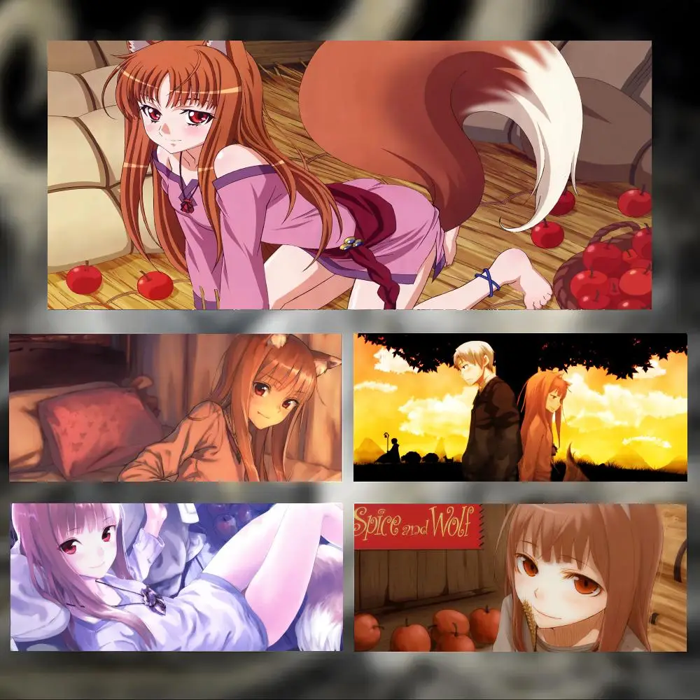

Hot Cute Cool Anime S-Spice & Wolf Mouse Pad Large Thick Desk Pad Stitched Edges Gaming Mouse Mat for PC