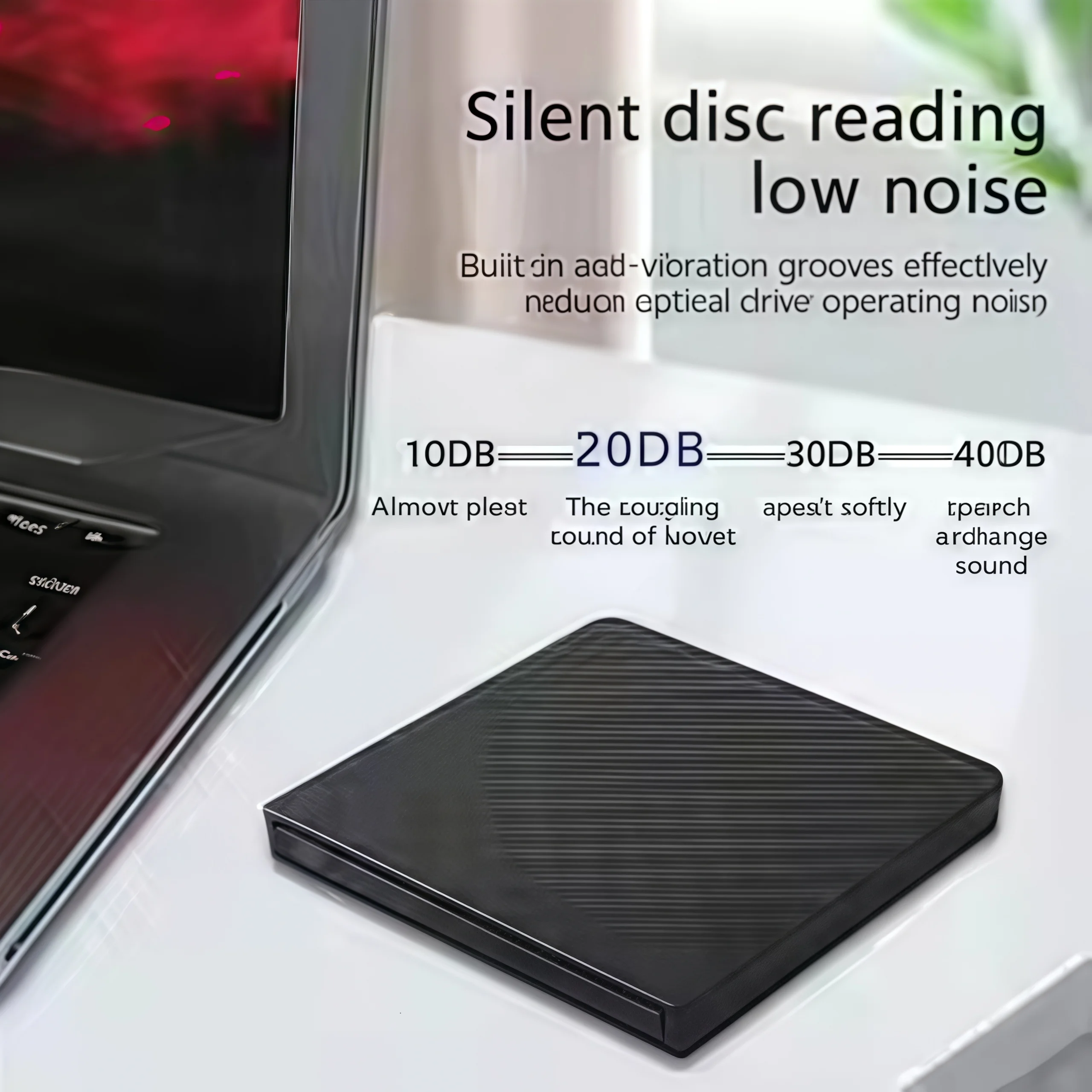 휴대용 USB-C DVD 드라이브: 초슬림 외장형 CD/DVD 버너 및 리더, 고속 쓰기 및 재생, 플러그 앤 플레이