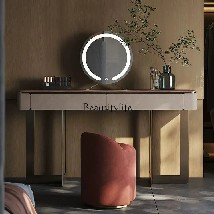 

Natural luxury stone light luxury simple North American walnut dresser storage cabinet