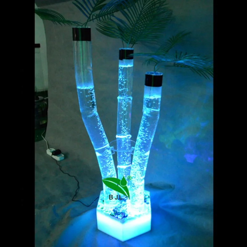 Aangepaste, Moderne Indoor Water Kenmerken Acryl Bar Display Led Glow Meubelen