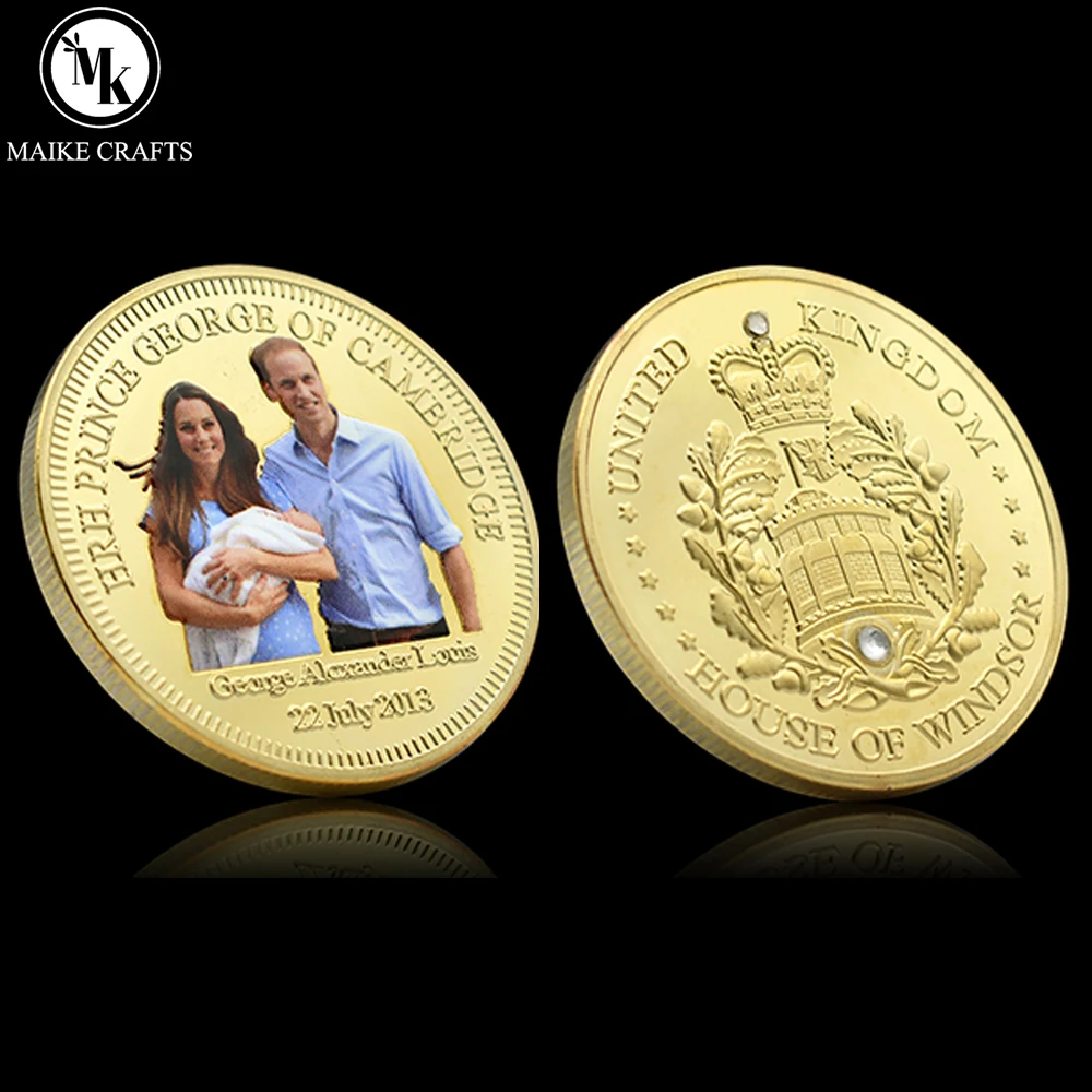 Prince of Camberidge Challenge Coin, George Alexander, Louis, nasceu Memória, Moeda Comemorativa, Ornamento, HRH, Reino Unido, 22 de julho de 2013