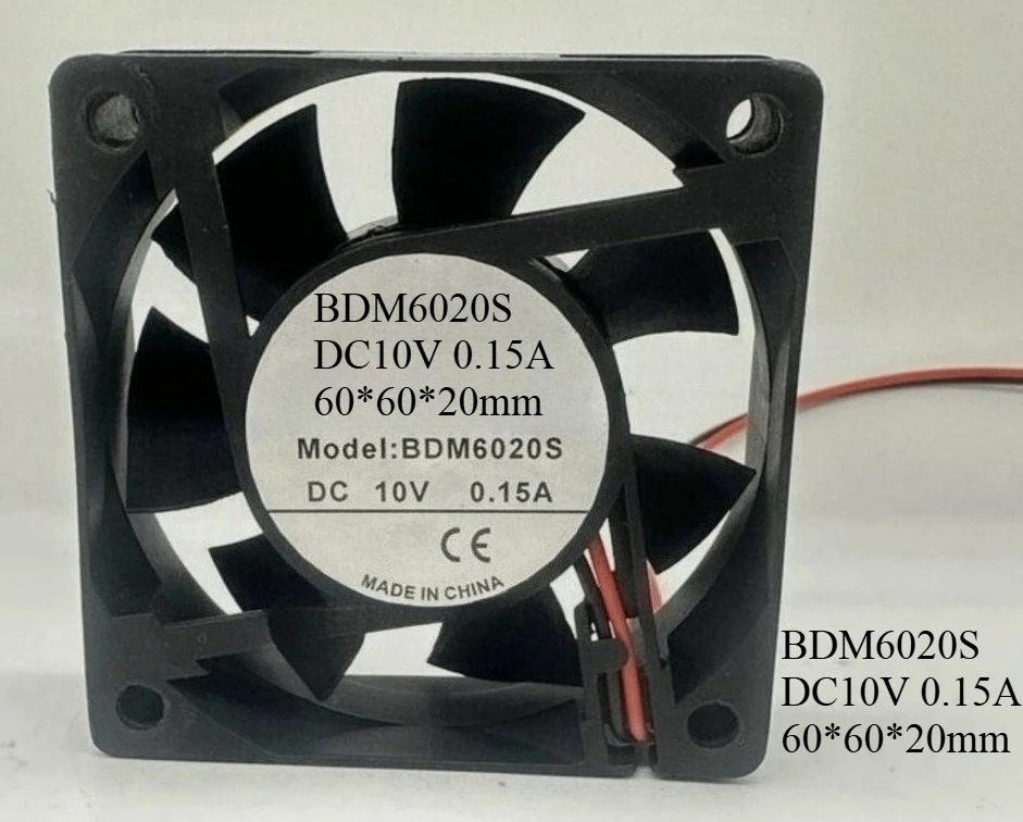 

FOR BDK Fan BDM6020S DC10V 0.15A 2-wire cooling fan 60*60*20mm