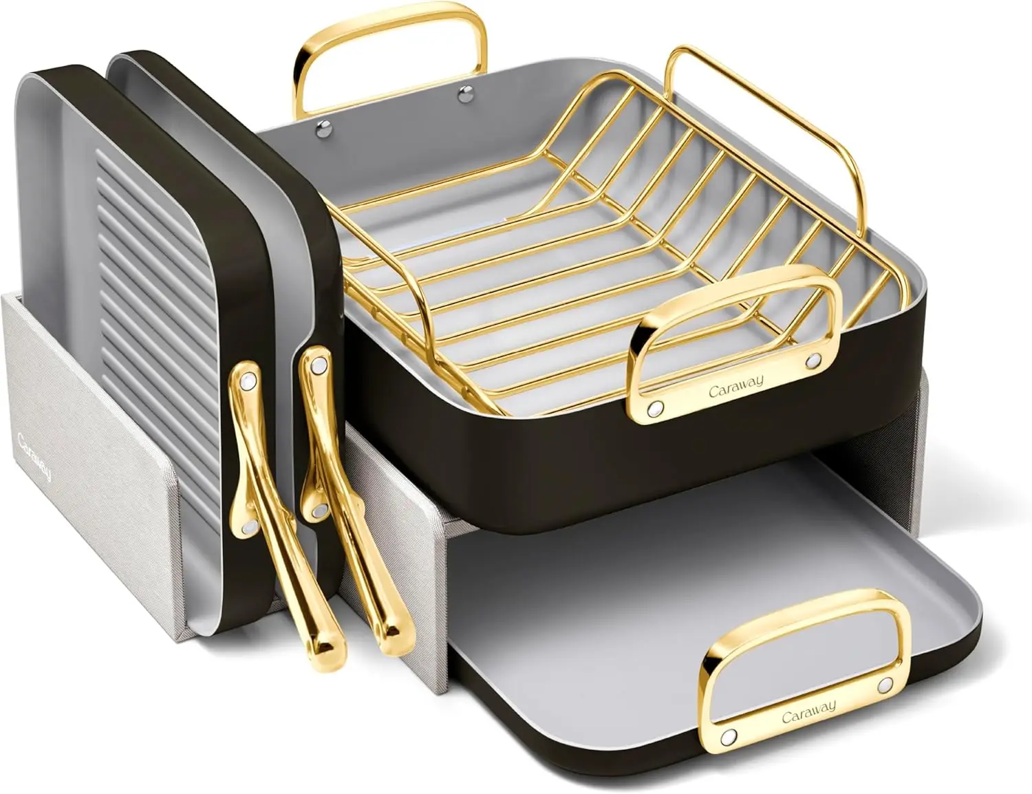 

Square Cookware Set - Square Pans Set - Perfect for , Toasting, Searing, Roasting, and More - Non-Stick Ceramic