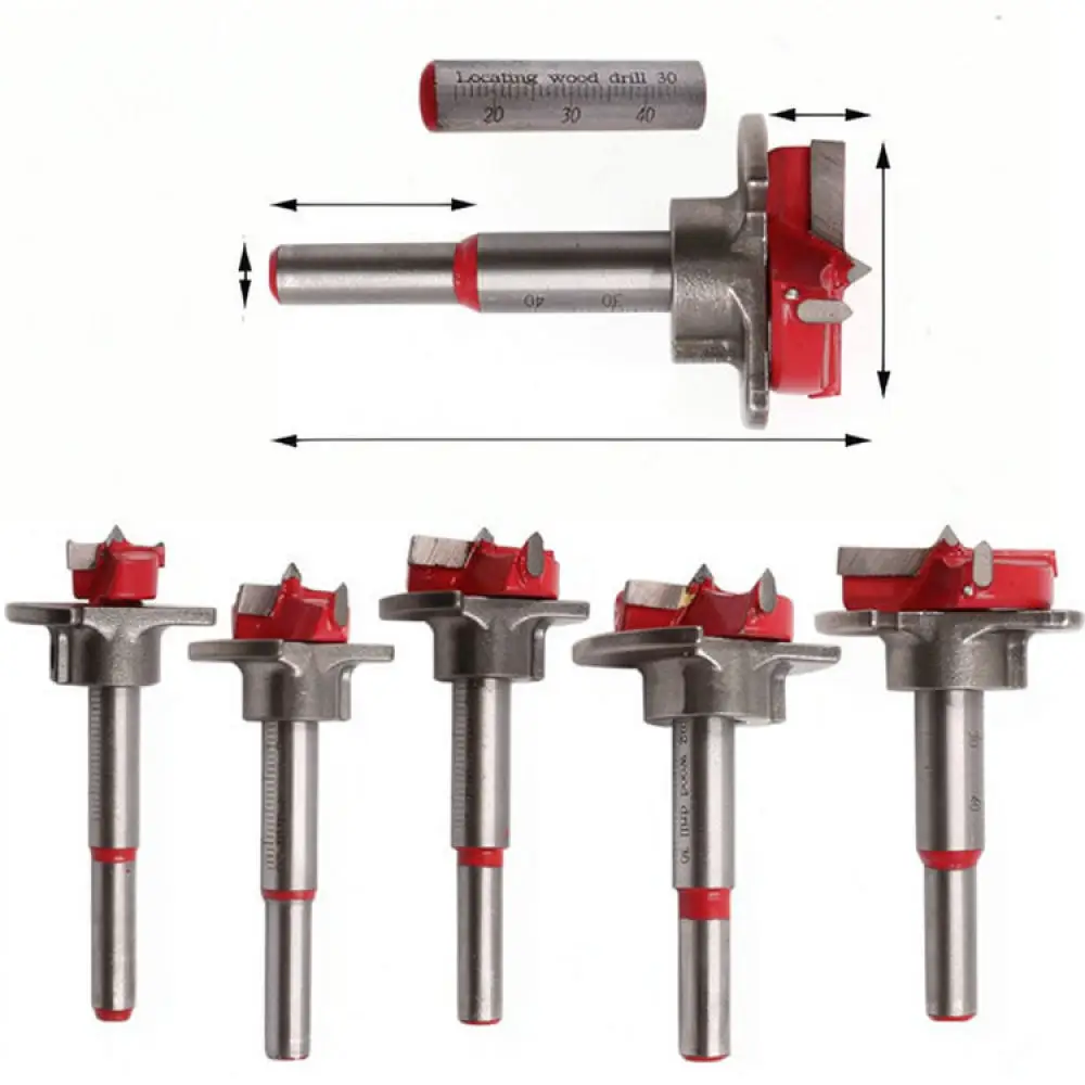 Woodworking Drill Bit Kit Forstner Hole Saw Cutter For Hinge Boring Positioning Tool Professional Wood Drilling For Cabinet Door