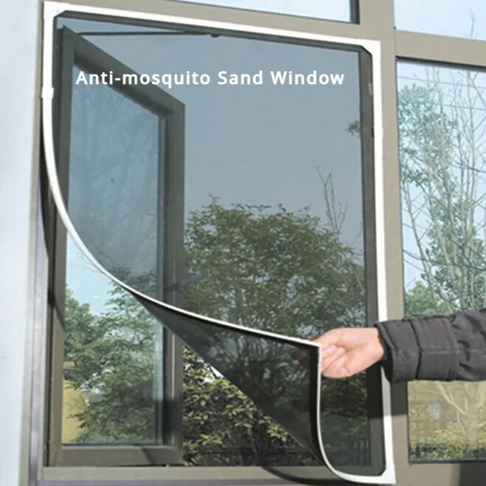 DIY Moskitonetz für Bett und Fenster, Heimtextilien, selbstklebendes Insektenschutzgitter für Innenräume, Fliegengitter-Vorhänge für den Garten