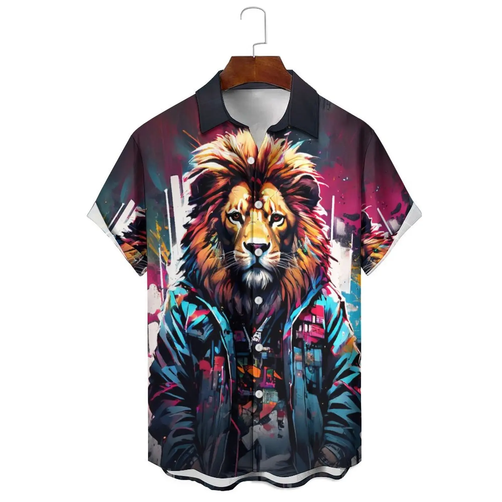 

The Lion King Simba Hawaiian Shirt Men Women Summer Short Sleeve 3D Printed Shirt Casual Beach Shirt Hawaiian Shirt Top