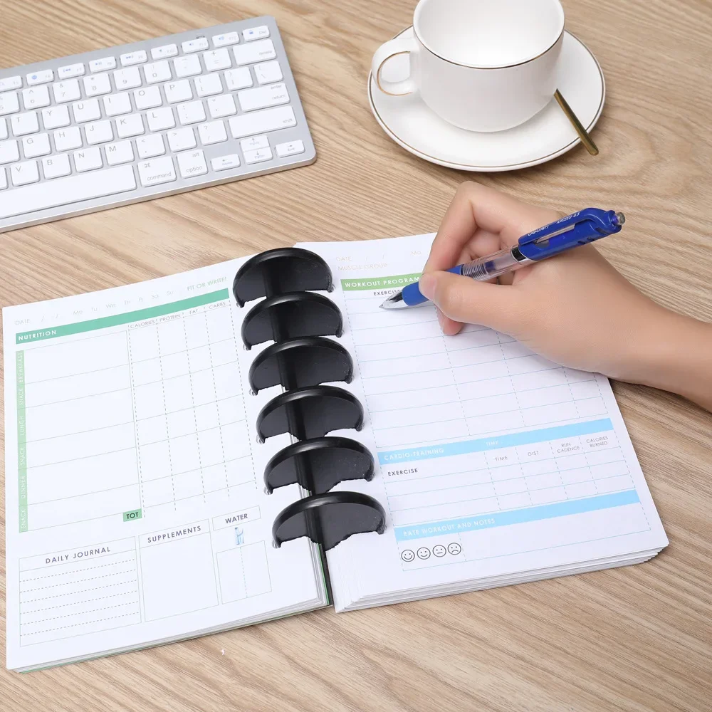 50PCS54MM large solid plastic binding ring mushroom hole loose-leaf notebook binding tray