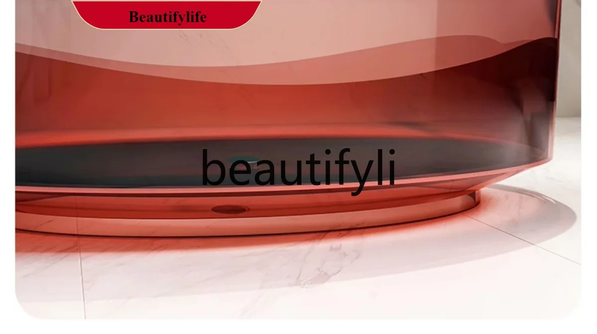 

F56 Free-standing transparent bathtub Home B & B oval crystal resin color bathtub