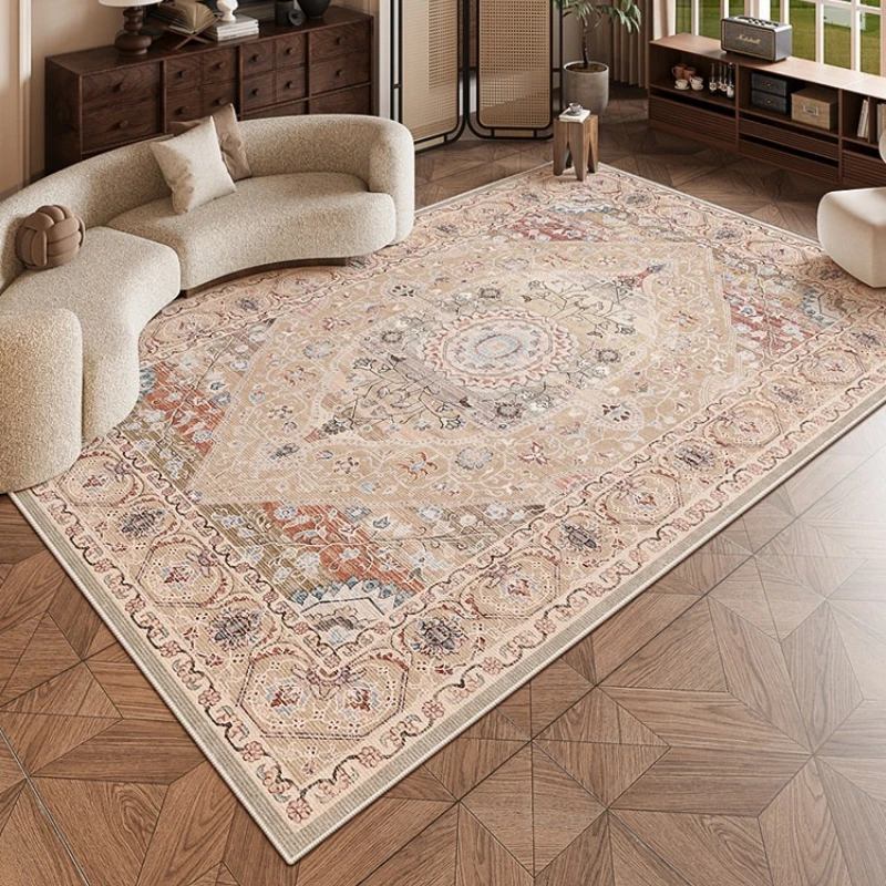 

Living Room Carpet Soft Comfortable Floor Mat French Vintage Printed Carpets Bedroom Rug Large Area Home Decor Rugs Ковер
