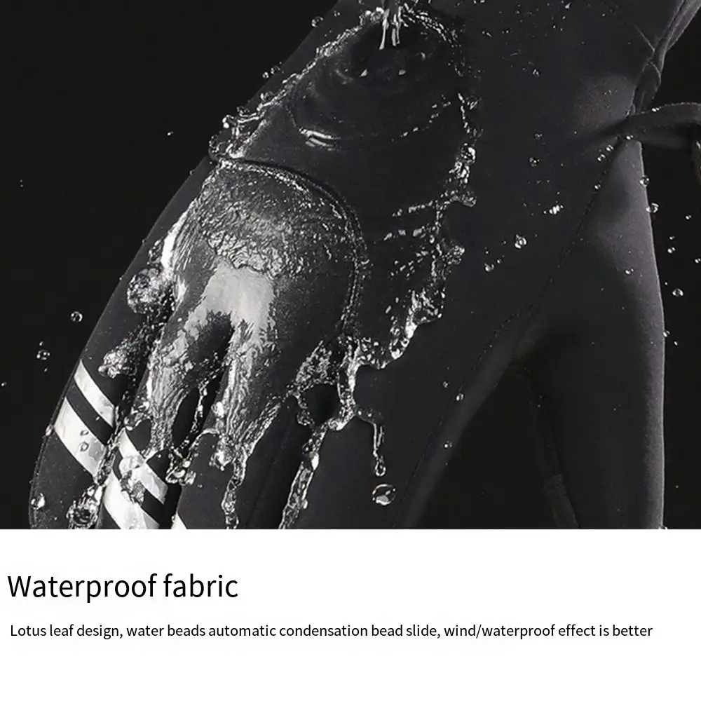 

Reflect Light Winter Gloves Warm Ultralight Touchscreen Gloves Windproof Full Finger Outdoor Riding Mittens Motorcycle