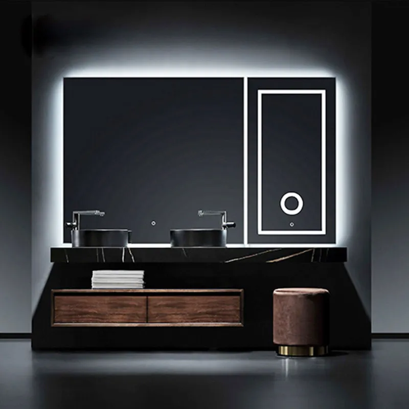 

Black walnut oak bathroom cabinet combination custom washstand hand face pool hanging cabinet