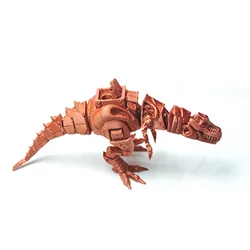 3D printed steam Tyrannosaurus Rex, animal toys, home, room, car decorations, desktop decorations, and free movement of joints