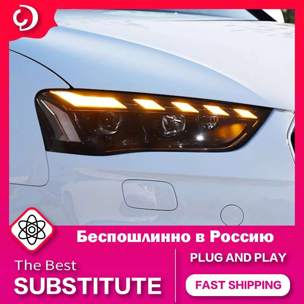 

AKD автостайлинг фары для A4 2013-2016 RS5 дизайн Стайлинг искусственная фара DRL Передняя фара ближний свет аксессуары проектора