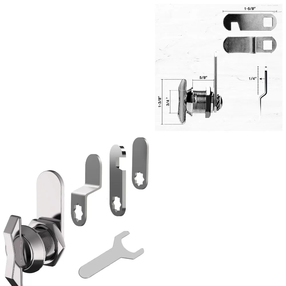 Professional Keyless Rv Door Lock Weather Resistant Chrome Plated Cam Lock Zinc Alloy Toolbox Lock Toolbox