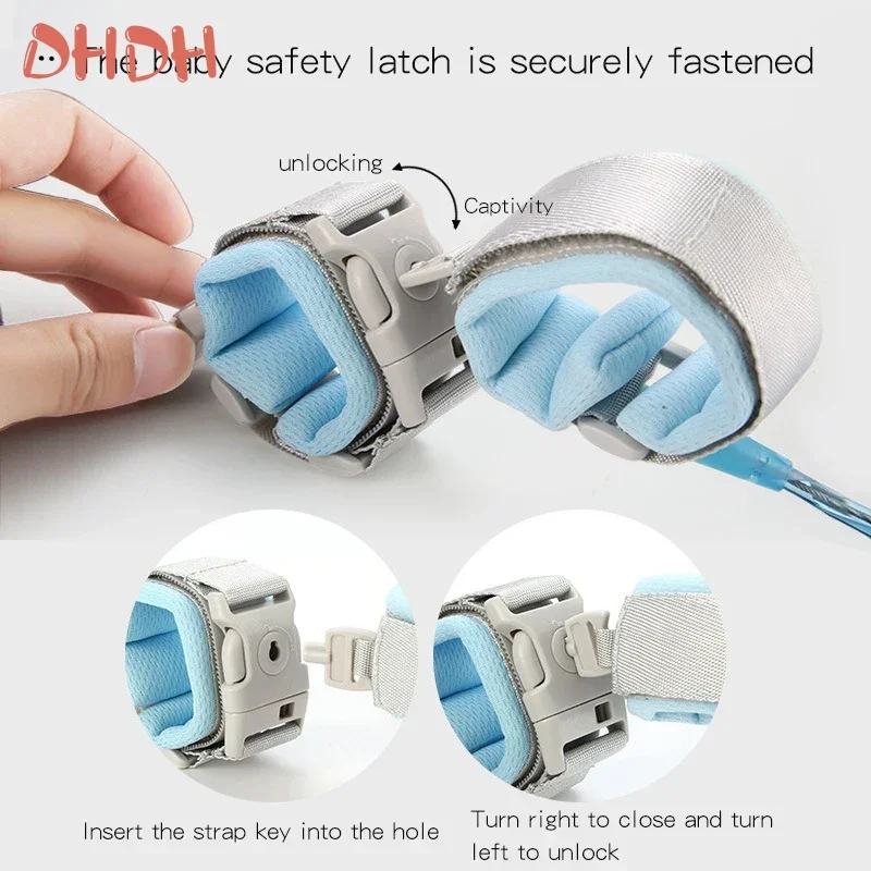 طفل تسخير مكافحة خسر المعصم ربط الاطفال في الهواء الطلق المشي حزام اليد الفرقة الطفل معصمه طفل المقود حزام الأمان حبل