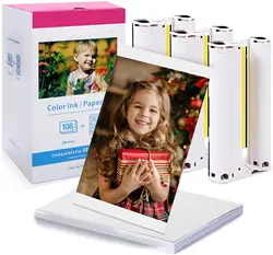 Replacement Canon Selphy Ink and Paper 4 x 6 Inch (100 x148mm) for Selphy CP1500 CP1300 CP1200 CP1000 CP910 CP900 Photo Printers