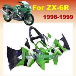 Custom Motorcycle Fairings Kit for Ninja ZX6R 1998 1999 ZX-6R ZX 6R 98 99 ABS  Bodywork Set