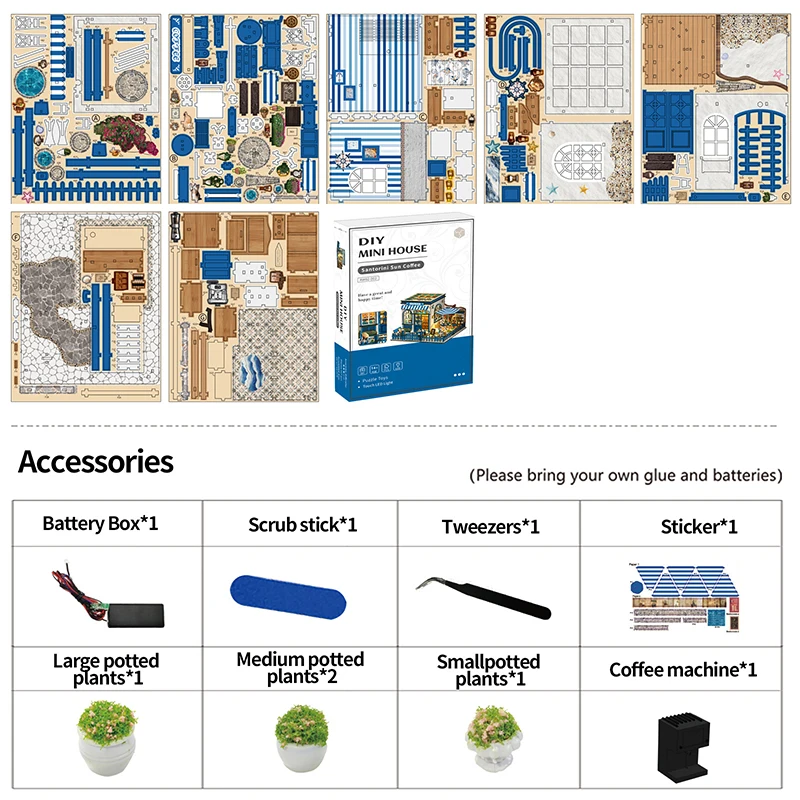Nowy Kreatywny Drewniany Domek dla Lalek DIY Miniaturowe Mebelki Ręcznie Robiony Domek dla Lalek Drewniany Miniaturowy Zestaw DIY do Dekoracji Domu