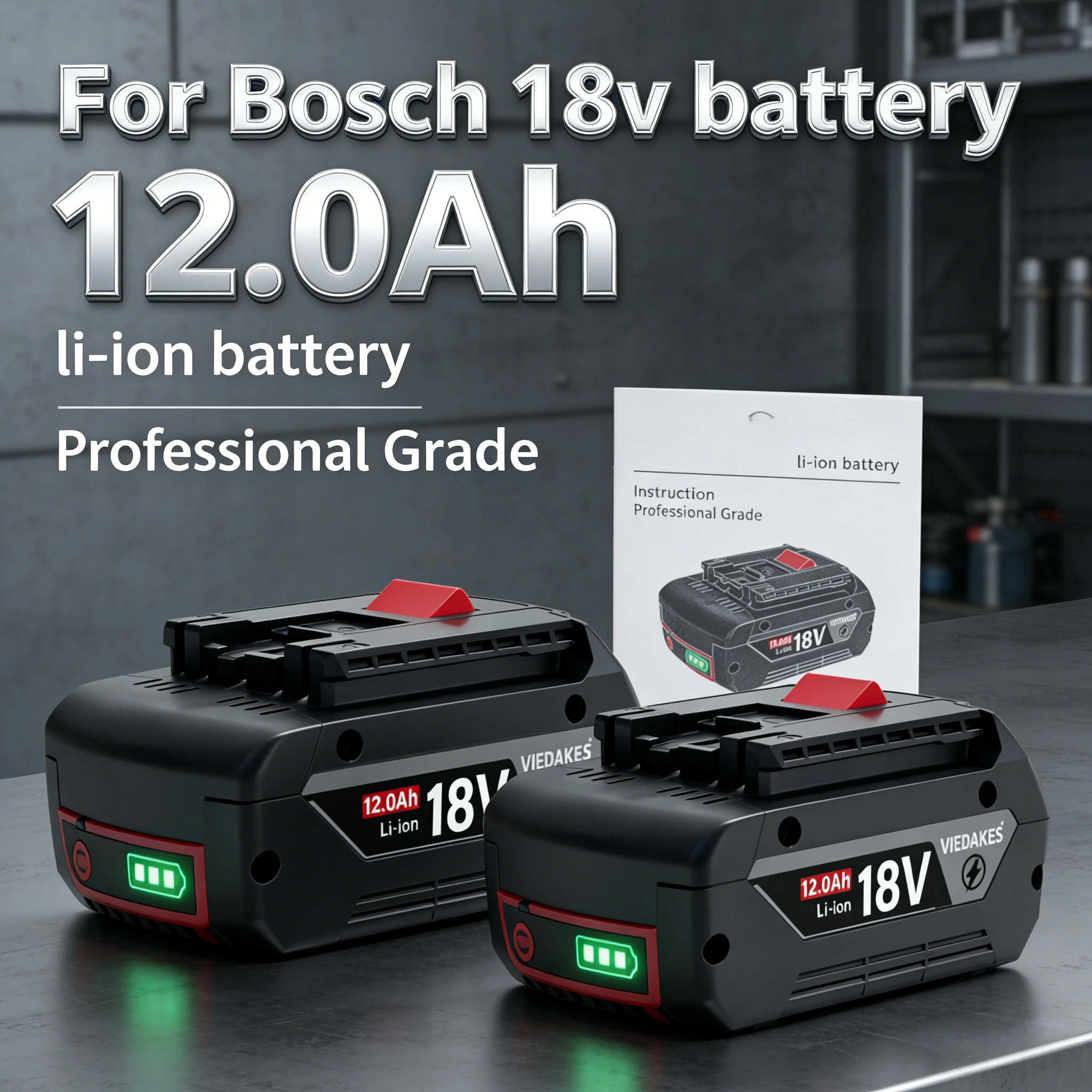 

100% original 18V Rechargeable Lithium Battery for Bosch BAT609 BAT609G BAT618 BAT618G Rechargeable Power Tool battery◈®
