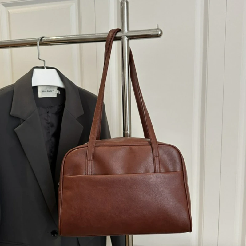 

New Retro Small Casual Tote Bag Women Large Capacity Shoulder Bag Fashion Simple Comfortable and Versatile Texture Storage Bags