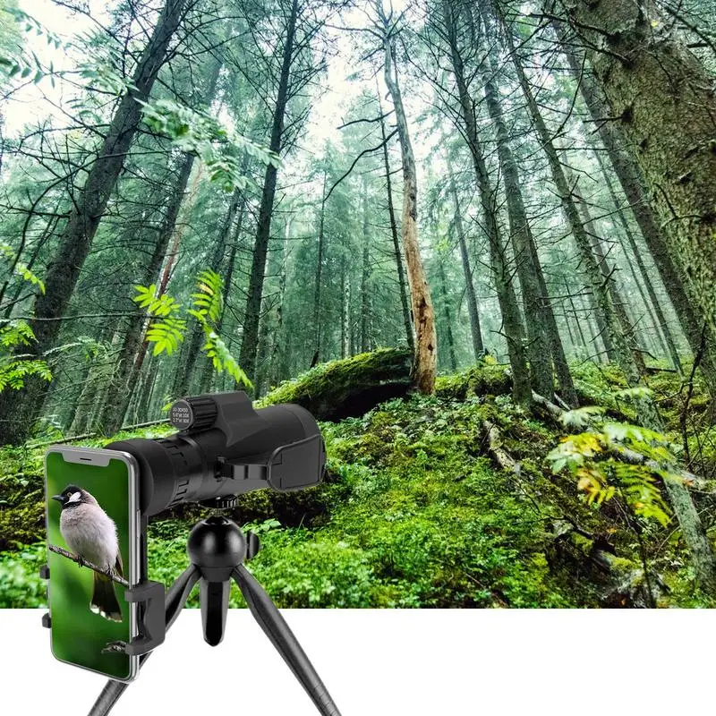 

Night Vision Monocular High Powered 10-30X50 Telescope With Phone Holder Monocular Telescope With Wrist Strap Spotting Scopes