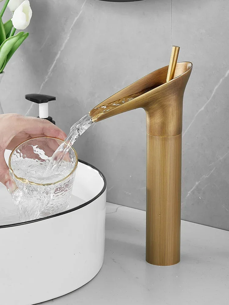 

All copper single cold outdoor antifreeze crack outdoor stone basin marble wash basin countertop basin hot and cold antiqu