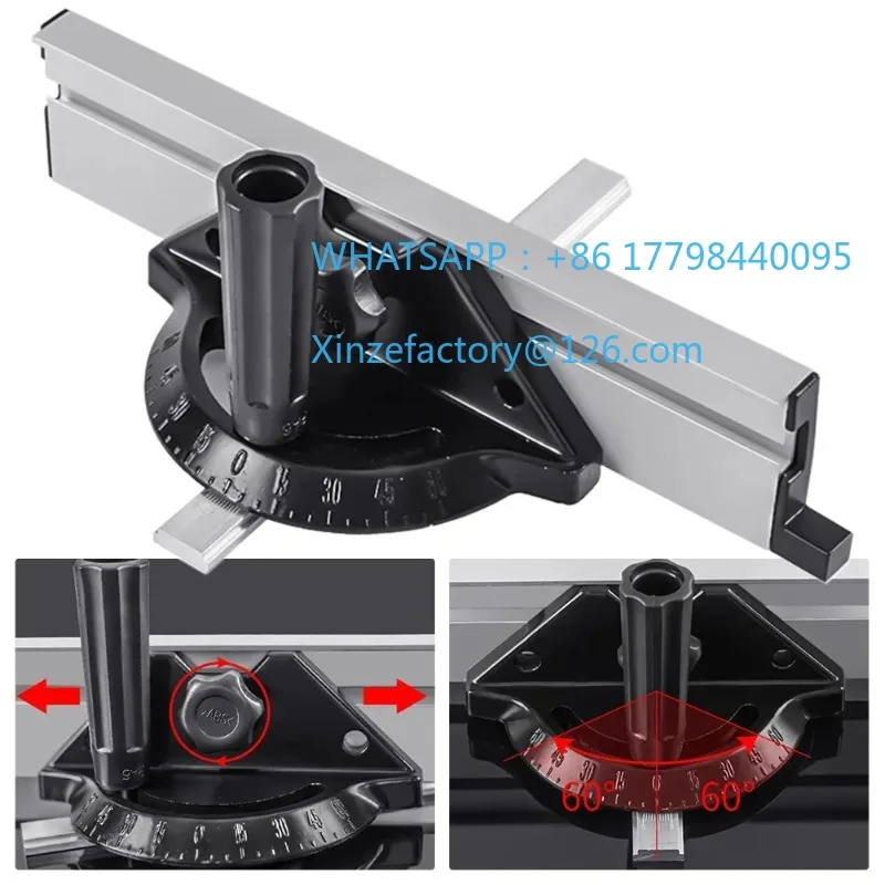 

Customizable Practical Brand New Miter Gauge Adjustable Aluminum Alloy Portable DIY Home Multifunction Push Block Fence System