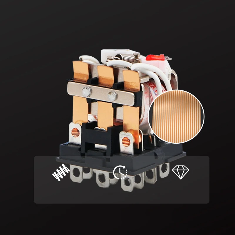 JQX-13F HH62P AC220V DC12V24V 10A Катушка реле высокой мощности General DPDT Micro Mini Электромагнитное реле с гнездом