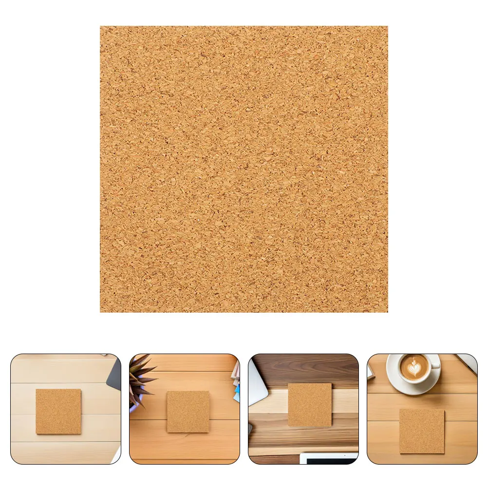 

45pcs Self Adhesive Cork Sheets Squares Tiles Coasters Crafts DIY Decorative Wall Home Kitchen Office Sticky Boards Creative