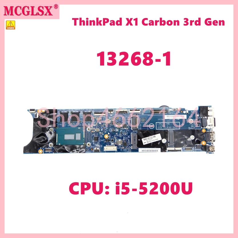 

13268-1 With CPU: i5-5200U RAM: 8GB Mainboard For Lenovo Thinkpad X1 Carbon 3rd Gen Laptop Motherboard 448.01434.0011