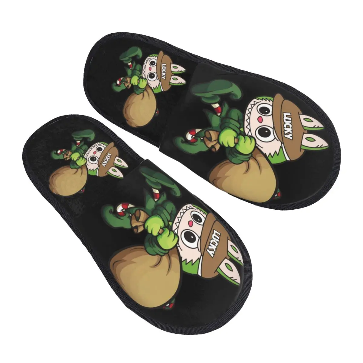 Custom Cartoon Labubues Anime Memory Foam Slippers Women Comfy Warm House Slippers