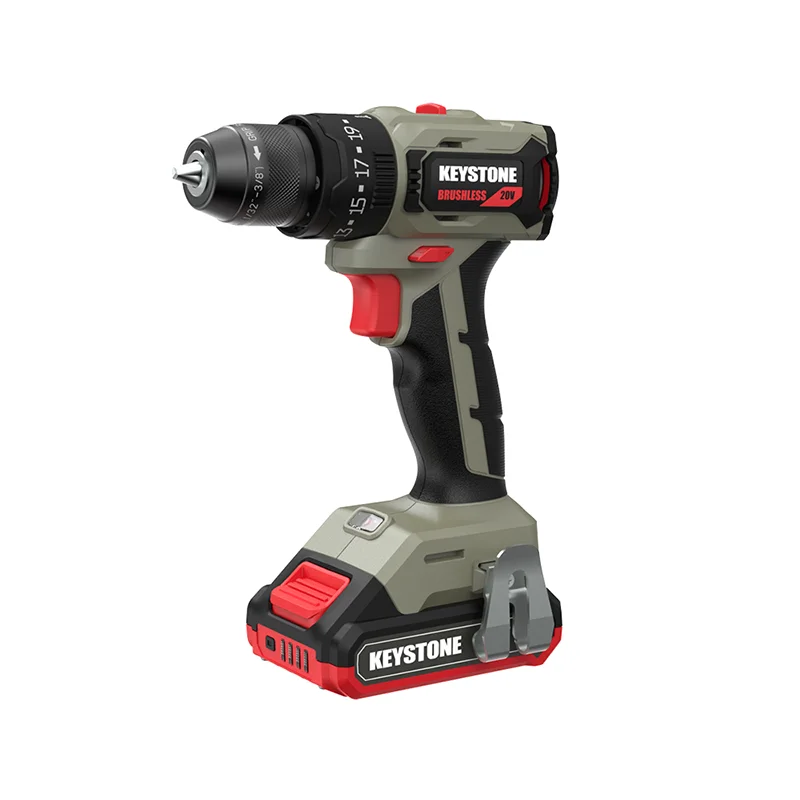 Wholesale Hand Tools Portable Battery-Powered Brushless Impact Drill with 45Nm Torque and Self-locking Chuck