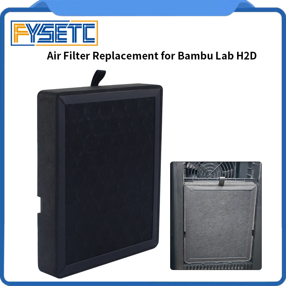 For Bambu H2D HEPA Activated Carbon Air Filter Filtering 3D Printing Odors Replacement Parts for Bambu H2D 3D Printer