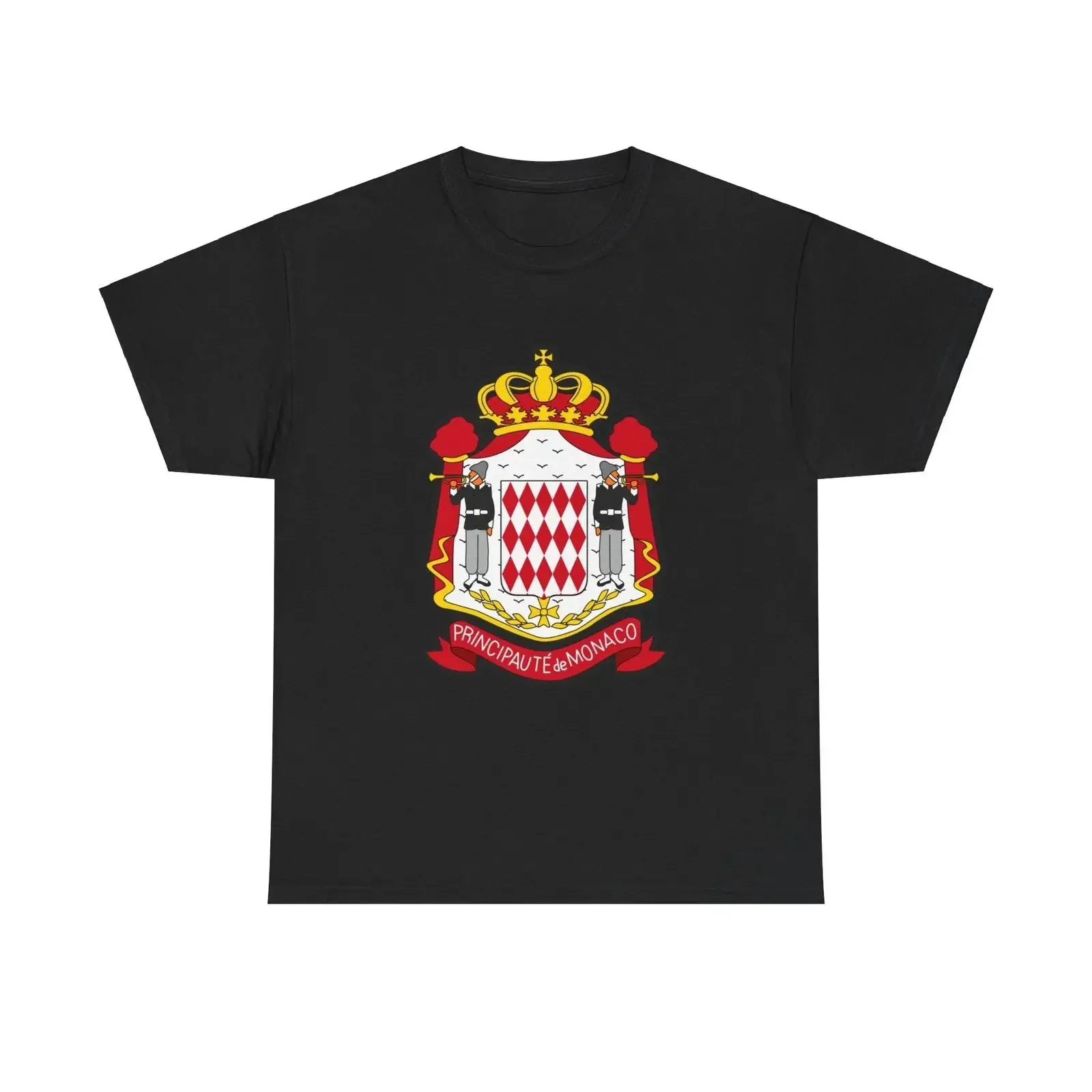 Coat of arms Monaco T Shirt vintage Washed Versatile Unisex Comfortable Top For Everyday Wear graphic Stylish homme Soft