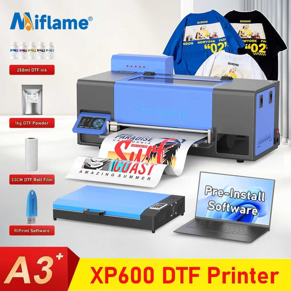 

A3+ DTF Printer For Epson XP600 head Direct to Film Transfer Printer For all Fabric t shirt Printing Machine 13inch DTF Printer
