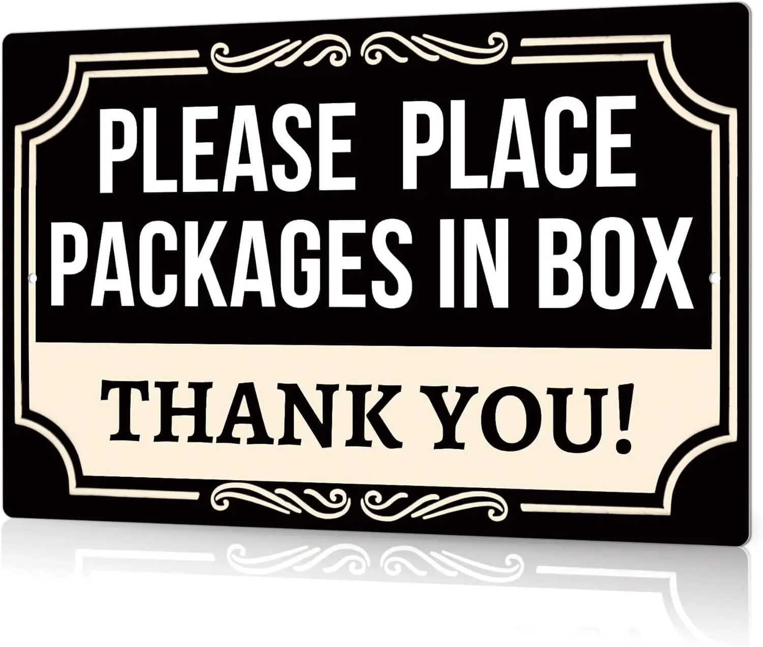 Putuo Decor Delivery Signs For Packages Please Place Packages In Box Tin Signs Package Delivery Boxes Please Leave Packages Here