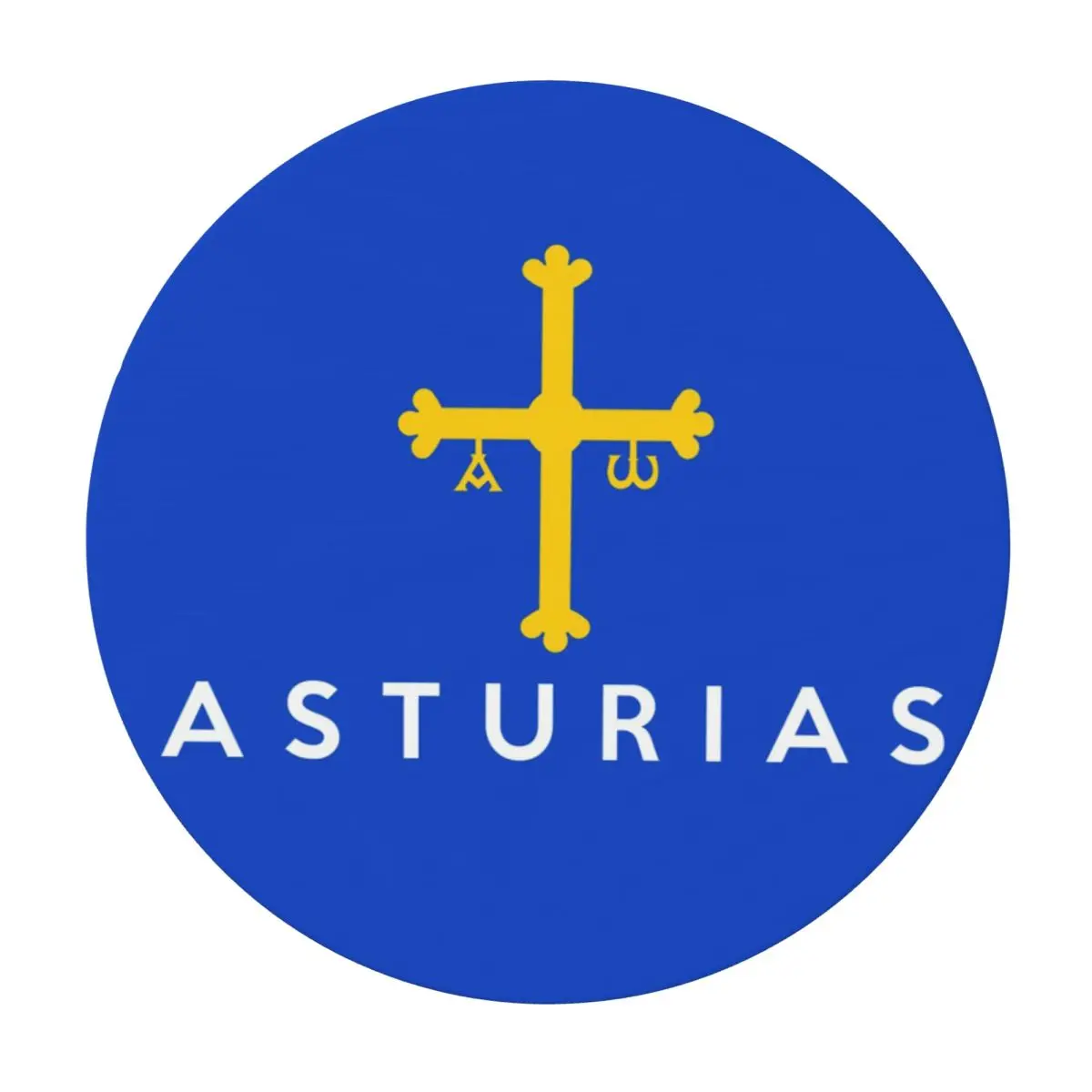 Spain Flag Flag Of Asturias Waterproof Round Tablecloth Oilproof Table Cloth for Kitchen Events Dining Table Cover