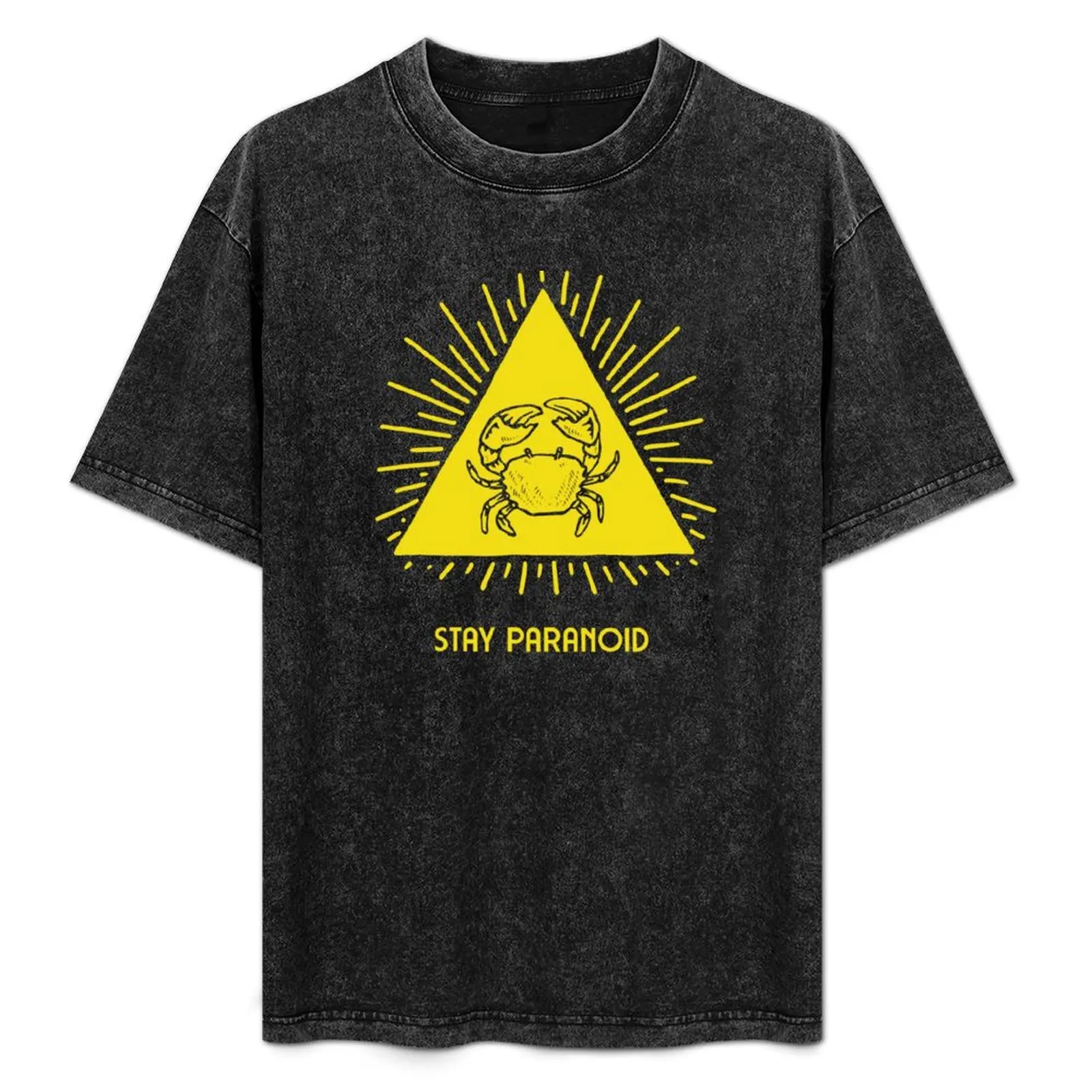 

Stay paranoid crab yellow T-Shirt Blouse blue lock anime tshirt Men's cotton t-shirt