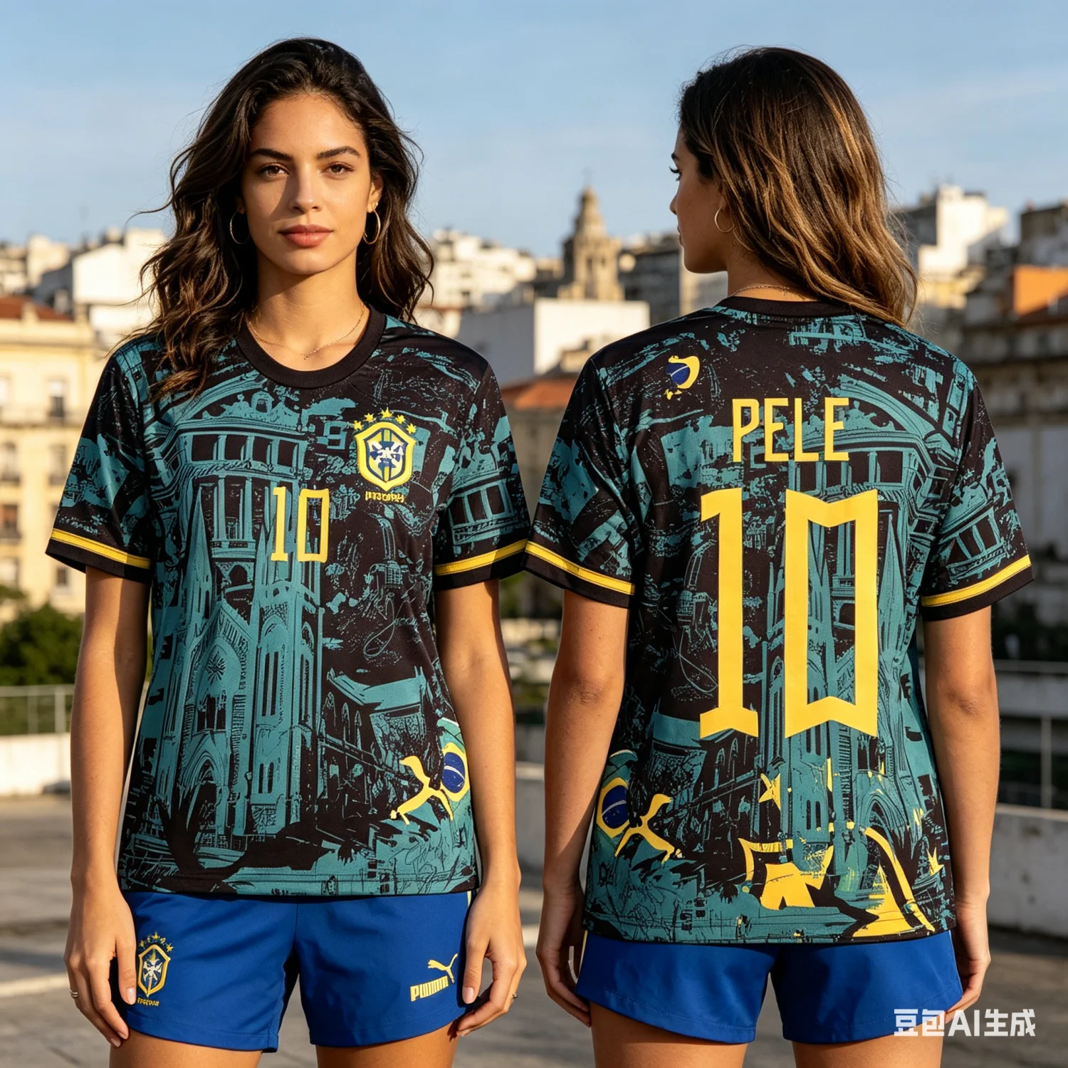 2026 New Pele #10 Brazil Football Kids Jersey,Legend Special Jesus Edition Soccer Fans Youth Uniform for Everyday Wear