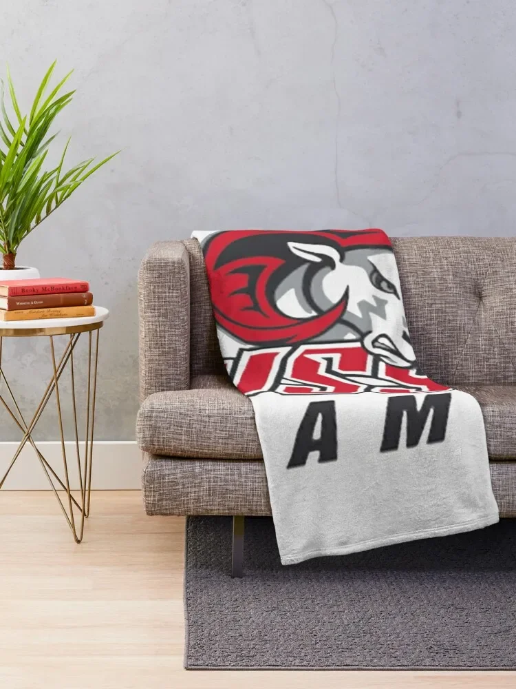 WSSU Rams Red T-Shirt Throw Blanket Extra Large Throw Plush Blankets