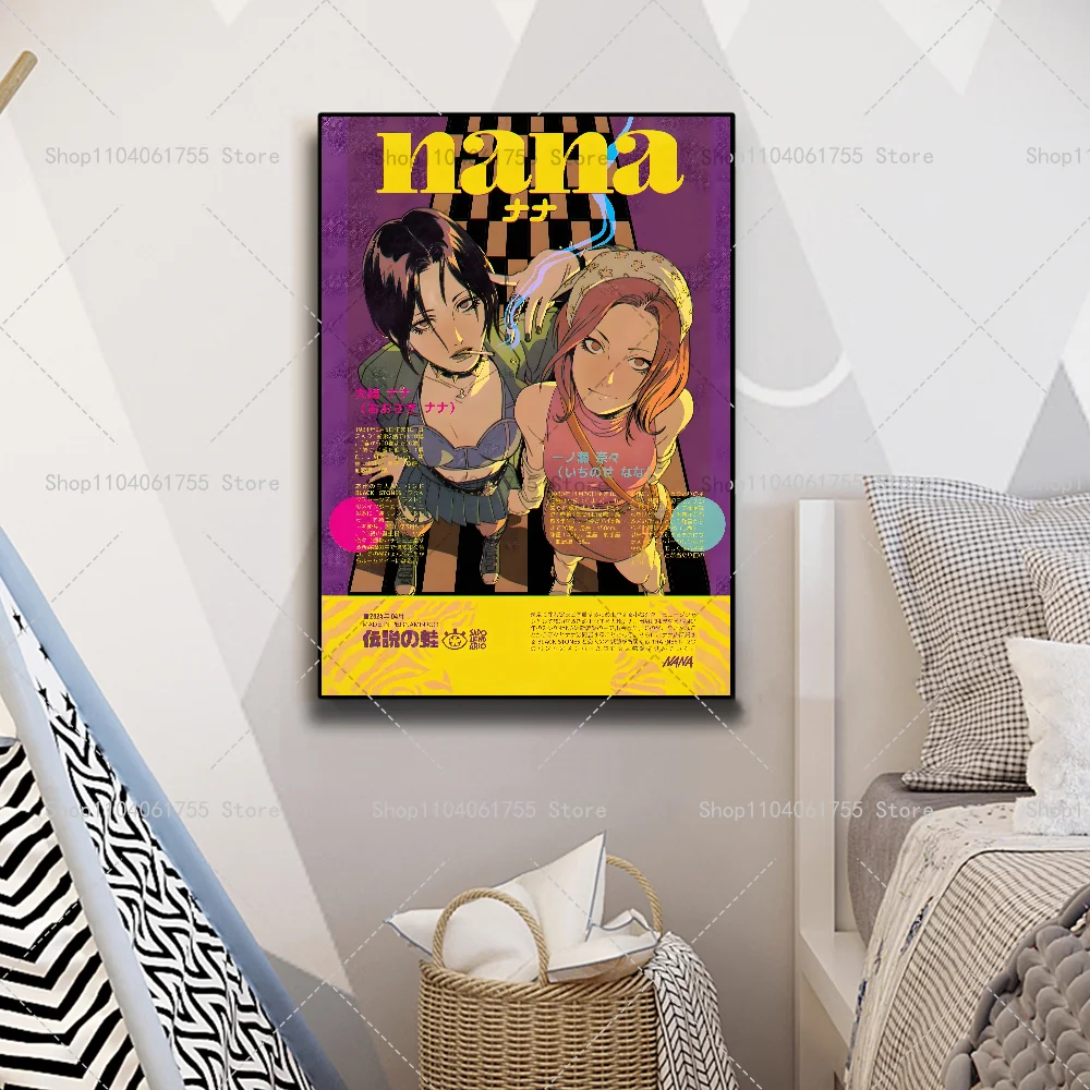 1PC Japanese Classic Anime NANA Poster Self-adhesive Art Waterproof Paper Sticker Coffee House Bar Room Wall Decor