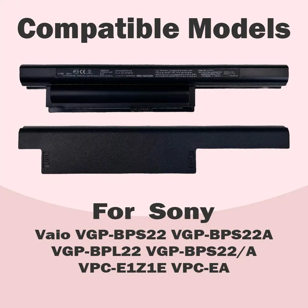 VGP-BPS22 Laptop Battery For Sony Vaio VGP-BPS22 / VGP-BPS22A VGP-BPL22 VGP-BPS22/A VPC-E1Z1E VPC-EA VPC-EA12EN/BI VPC-EA13EH/L