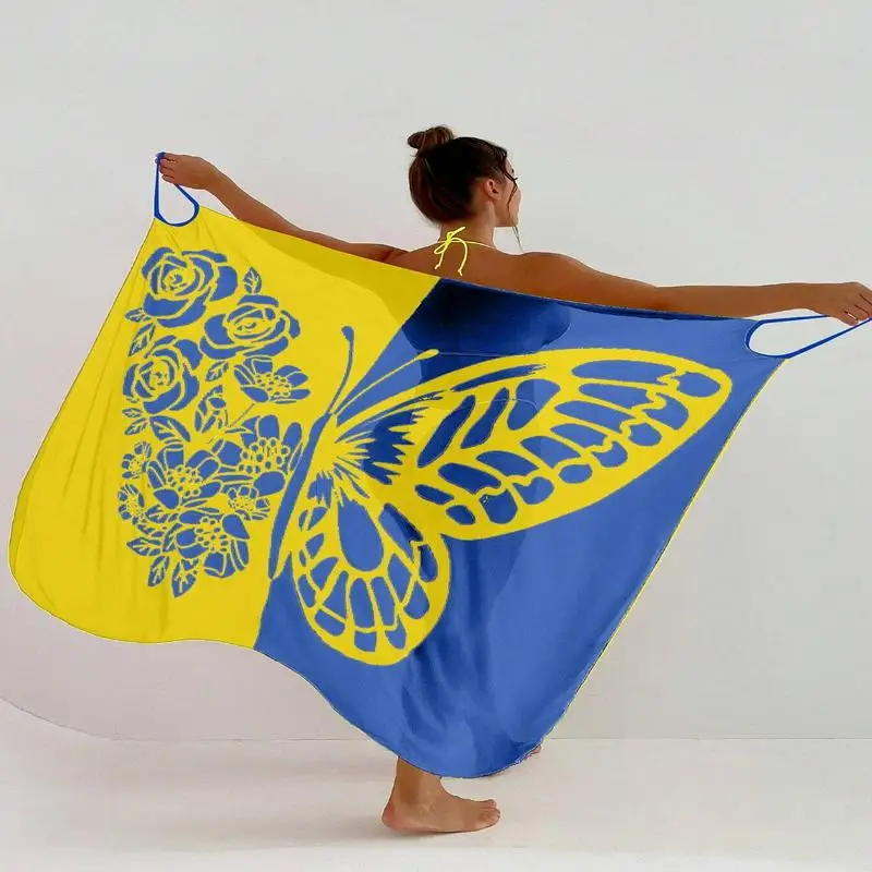 Printed Swimwear Cover up Beach Sun Protection Net Skirt Sexy Women's Versatile Clothing Women's Beach Outerwear