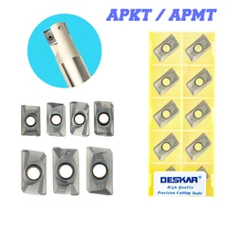 Deskar original 10 stücke apkt 1003 apmt1135 apmt1604 lf6018 Hartmetalle insatz für bap 300r 400r cnc Schneid fräser