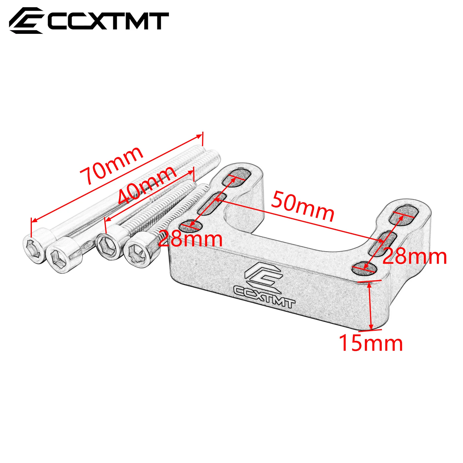 Motorcycle Reinforced Handlebar Riser Clamp 15MM 6061 Aluminum Height Adapter For Sur Ron Light Bee X S L1E Segway X160 X260