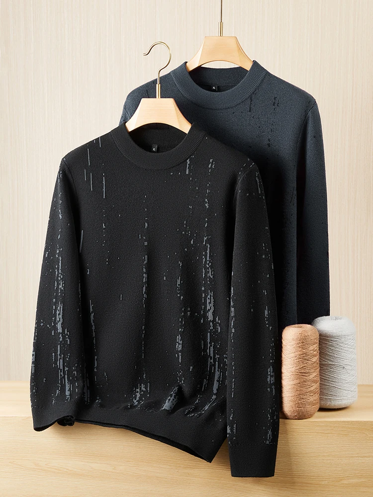 

Men's Knitted Wool Sweater plus Size Casual Faion Color Blo Loose Fit Autumn Winter New Arrival Comfortable Breathable