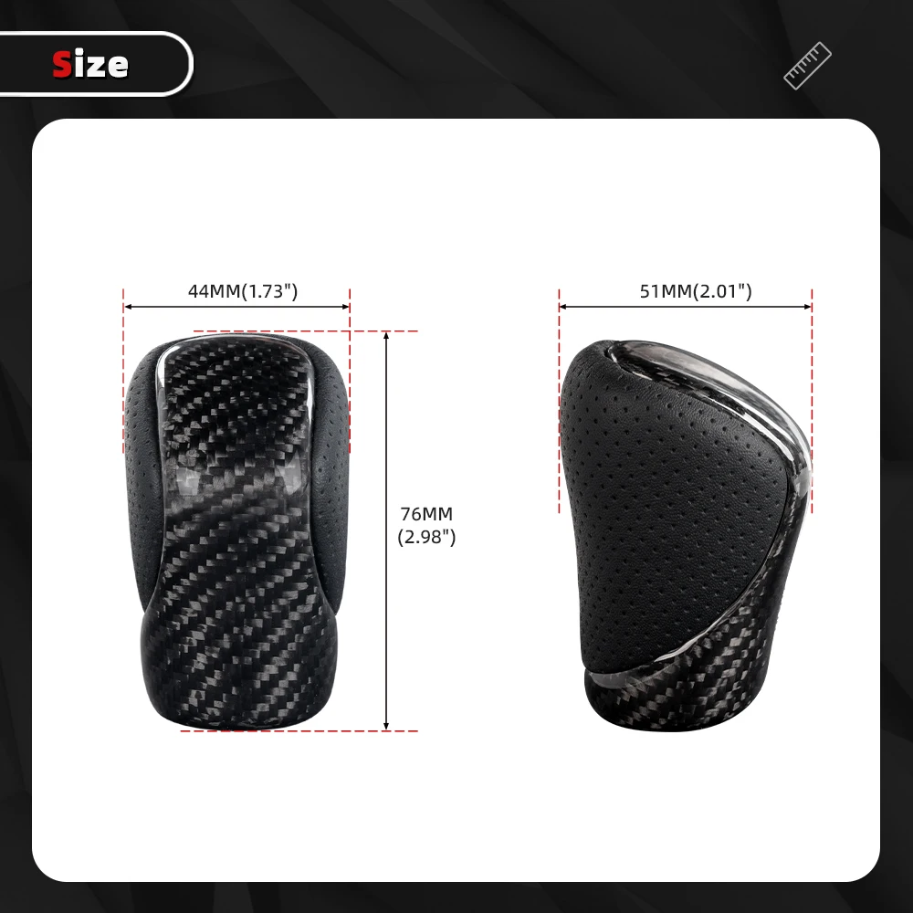 For Lexus ES GS-450H GX IS-300 NX-300H RC-300 RX-350 Real Carbon Fiber Car Shift Lever Knob Shift Lever