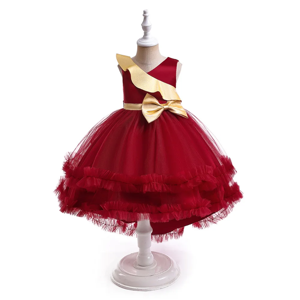 

Christmas Party Dresses For Girls Children Costume Fluffy Trailing Princess Dress 4-10Y Kids Girl Formal Wedding Evening Vestido