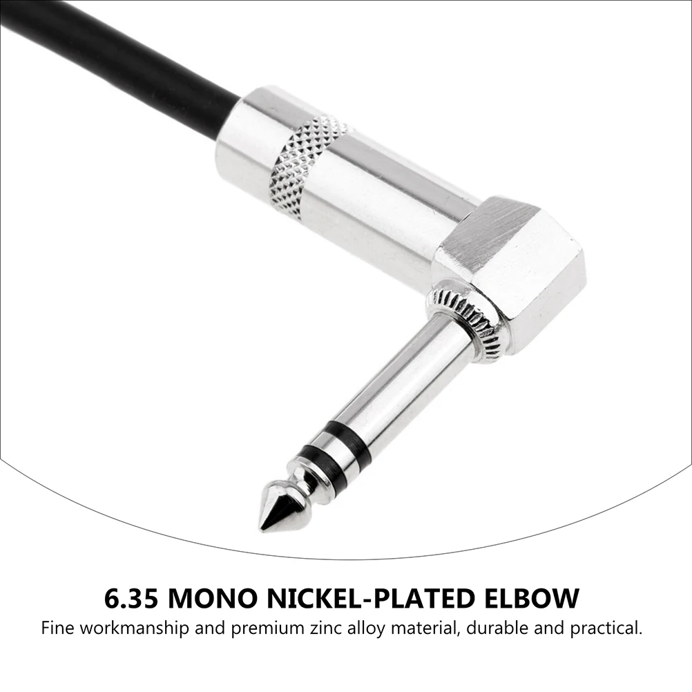 

2 PCS Electric Guitar Cable Plug Accessories Adapter Connector Instrument Extension Cord Zinc Alloy