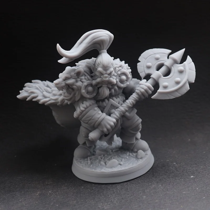 38mm 56mm Resin Model Dwarf Dwarves Warrior Prime Figure Unpainted RW-071